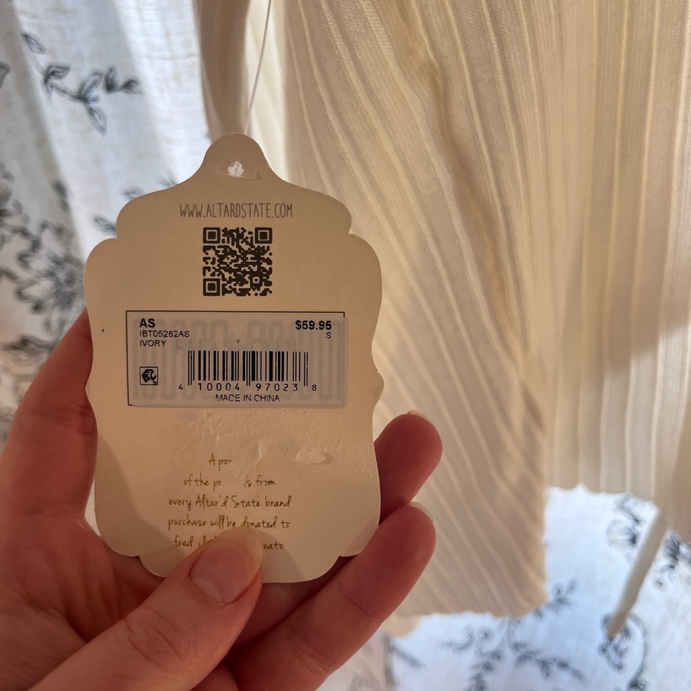 Altar'd State Cream Ruffle Cardigan - Picture 5 of 5